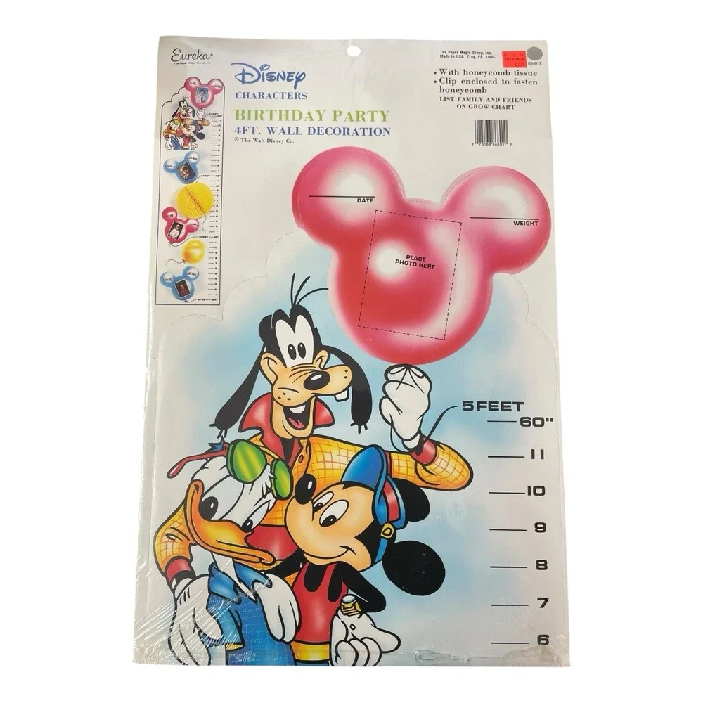 Disney‎ Characters Birthday Party 4' Eureka Honeycomb Wall Decoration